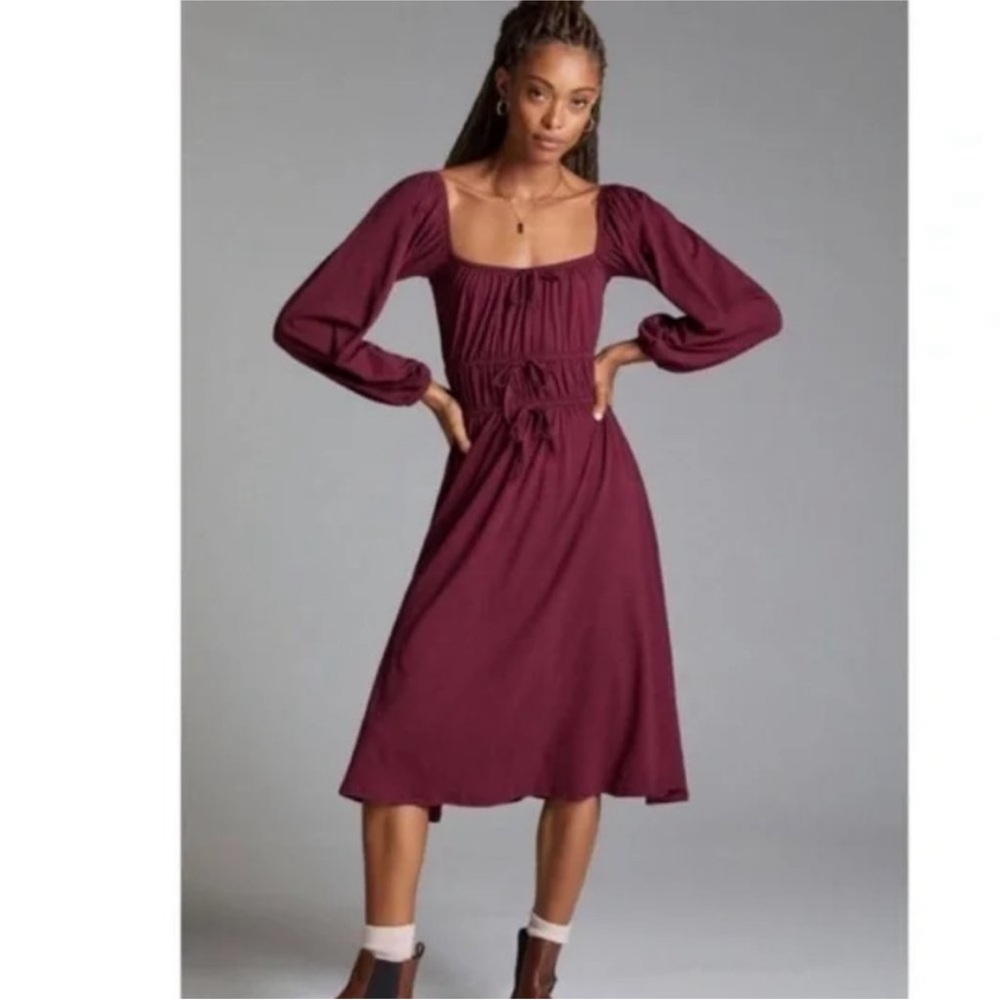 Anthropologie South Filly Goods Corset Midi Dress NWT Small